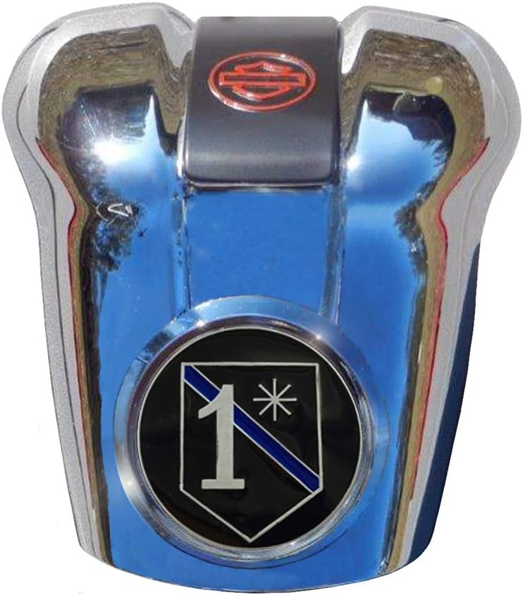 Police1 Asterisk Harley Milwaukee Eight M8 Waterfall Horn Cover Coin Mount Set