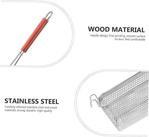 Miniatura 8 de GANAZONO Cesta para freír patatas fritas de acero inoxidable, colador de aceite, multifuncional, para hervir hervir, para freír, para lavar y cocinar
