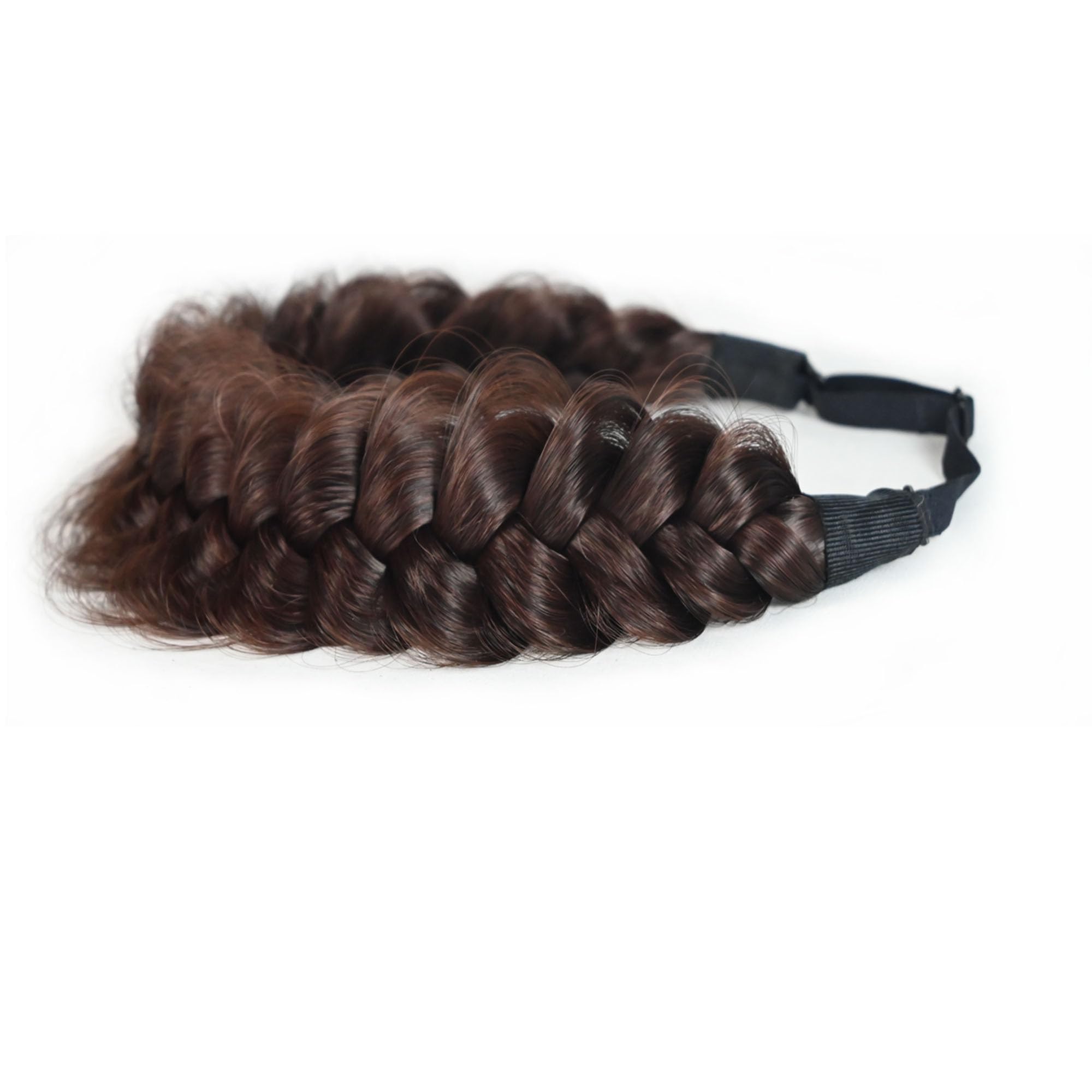 TOECWEGR Extensions Haarband Haarreifen Zopf Geflochten Classic Chunky Wide Plaited Wedding Fluffy Braids Wig Women Girl Beauty Accessory (B-Typ 4)
