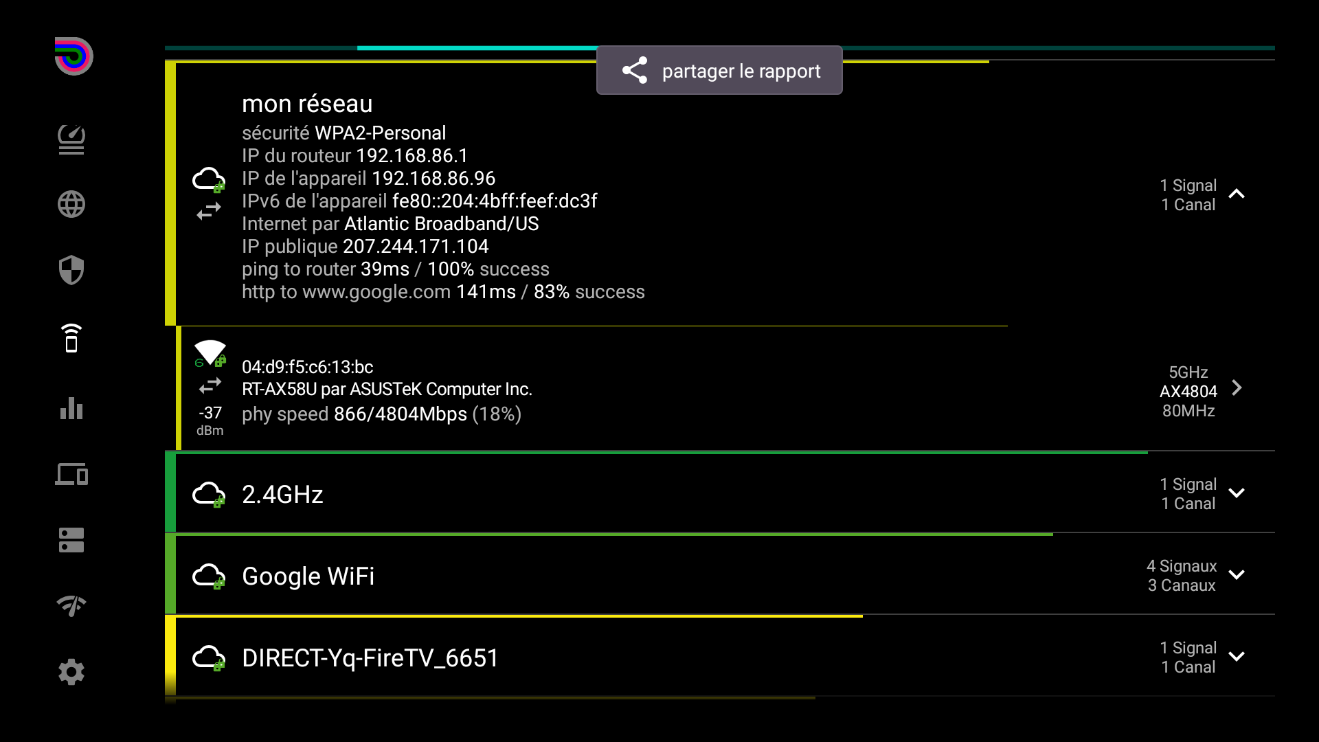 Speed Test Analyseur WiFi - analiti - Application sur Amazon Appstore