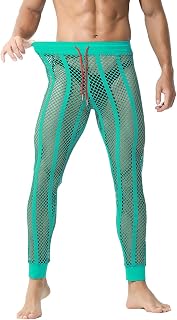 Mens Mesh Pants See Through Underwear Pajama Bottoms Lounge Home Leggings Sleepwear Cool Dry Yoga Trousers