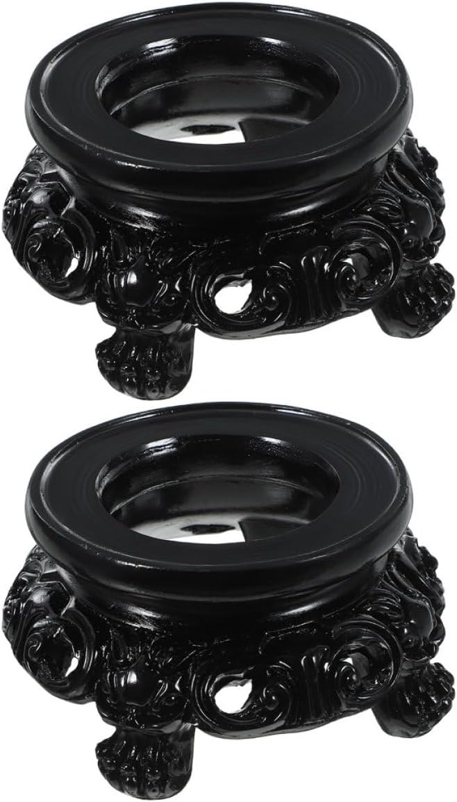 2pcs Resin Hollow Crystal Ball Stand for Home Office Decor