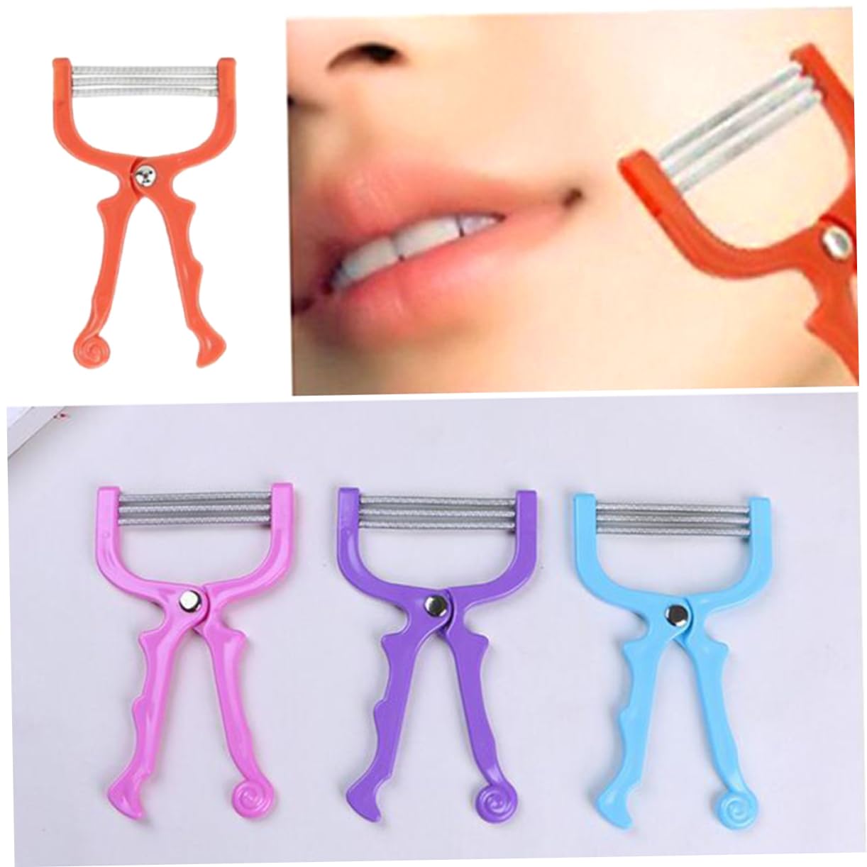 BIUDECO Spring Facial Hair Remover Epilator Stick Face Threader Hair Trimmer Beauty Tool