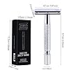 Double Edge Razor, Safety Razor for Men | Double Edge Manual Face Shaver | Razor for Smooth and Comfortable Shaving, Manual Shaver with 5 Refills for Face Grooming
