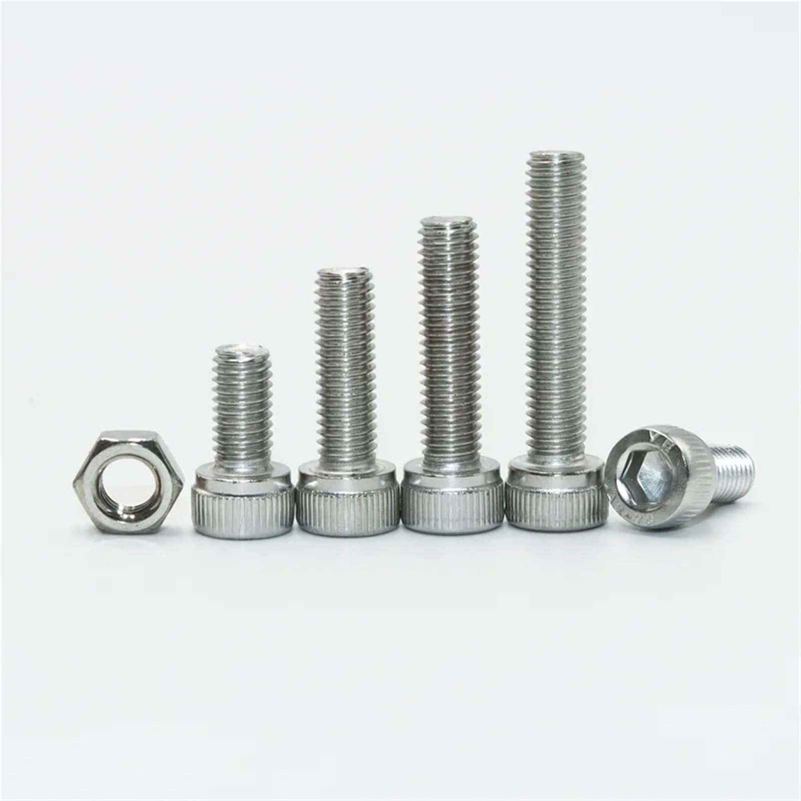 Juego de tornillos cabeza hexagonal M2 .5 M3 M4 M5 M6 M8 304 taza dientes completa acero inoxidable tornillo Allen máquina for tuercas para Electrónica(Screws M2.5-M8)