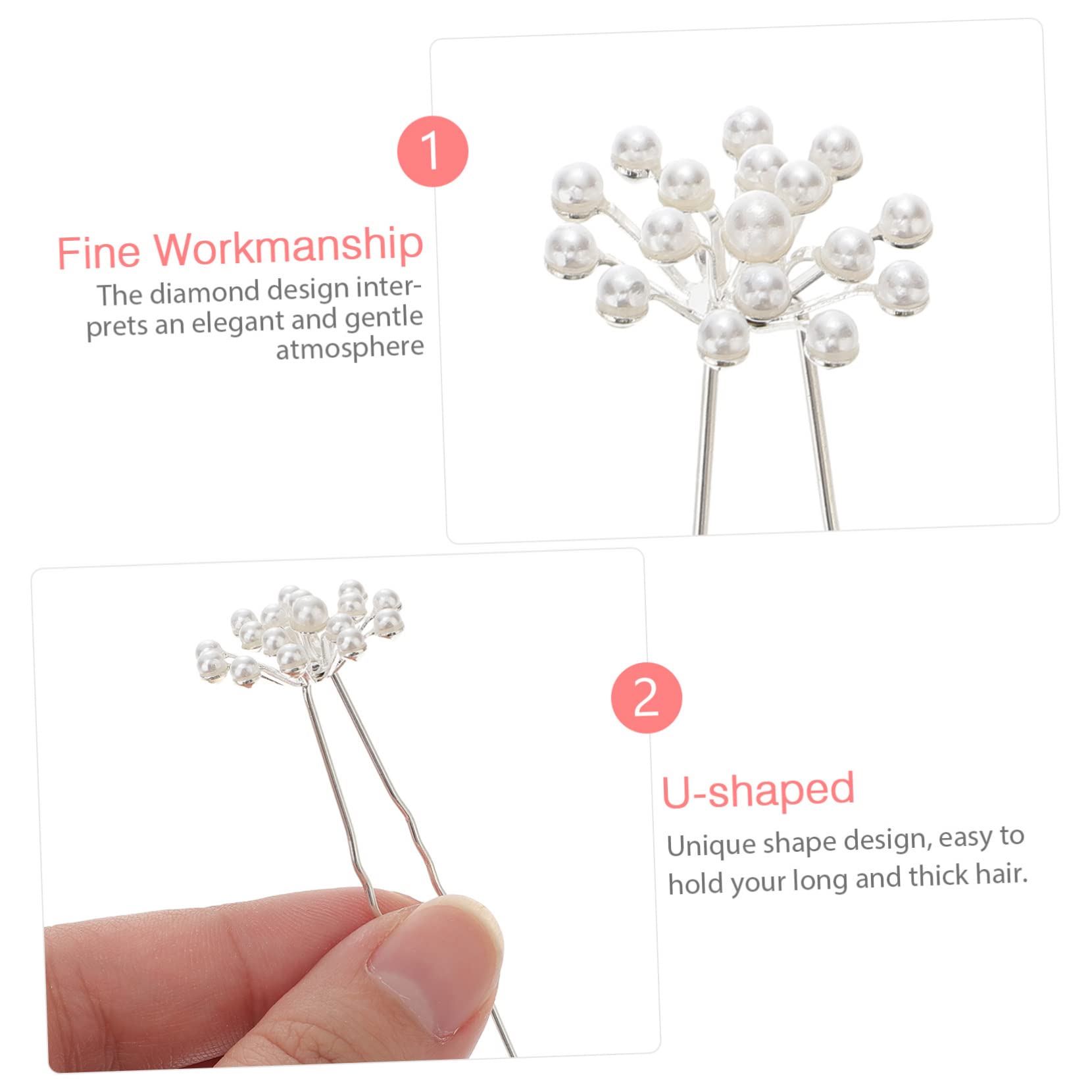 Baluue 60stücke Teiliges Hochzeits-haarspangen Mit Gypsophila-design U-förmige Haarnadeln Eleganter Kopfschmuck Für Braut Und Damen Für Hochzeiten Partys Und Besondere Anlässe