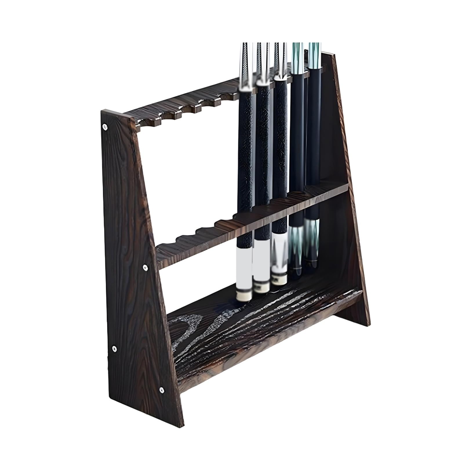 ZFUCMAYL Trapezoid Billiard Cue Racks,Display Floor Pool Cue Storage Holder,Billiards Pool Stick Holder for 10 Cue Sticks,for Gymnasiums Clubs