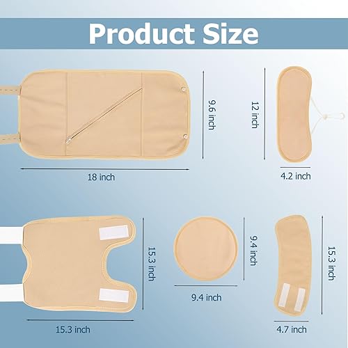 Miniatura 6 de Agthyuve Paquete de 8 unidades de aceite de ricino, paquete de aceite de ricino para cuello, pecho, cintura, rodillas, pies, paquetes de aceite de