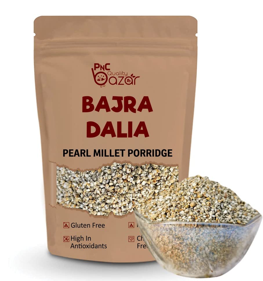 PNC Quality Bazar Bajra Dalia | Pearl Millet Porridge | Cracked Pearl Millets | Grains Healthy alternative to regular Daliya | Gluten-free | Immunity builder Bajri Dalia (500gm) (B09QCF193X) Amazon Price History, Amazon Price Tracker