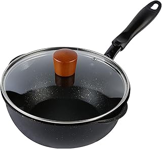 ZHJBD LEIJINGZI Featured Goods Paquette Contre Les œufs, 20/26 / 26/28CM PAN DE FROIBLE NO-Stick PANS PANGAKE PANGAKE PANGAINE Panke PANS Cuisson, Base Induction, Multi-Fonction, BEIGE-24CM