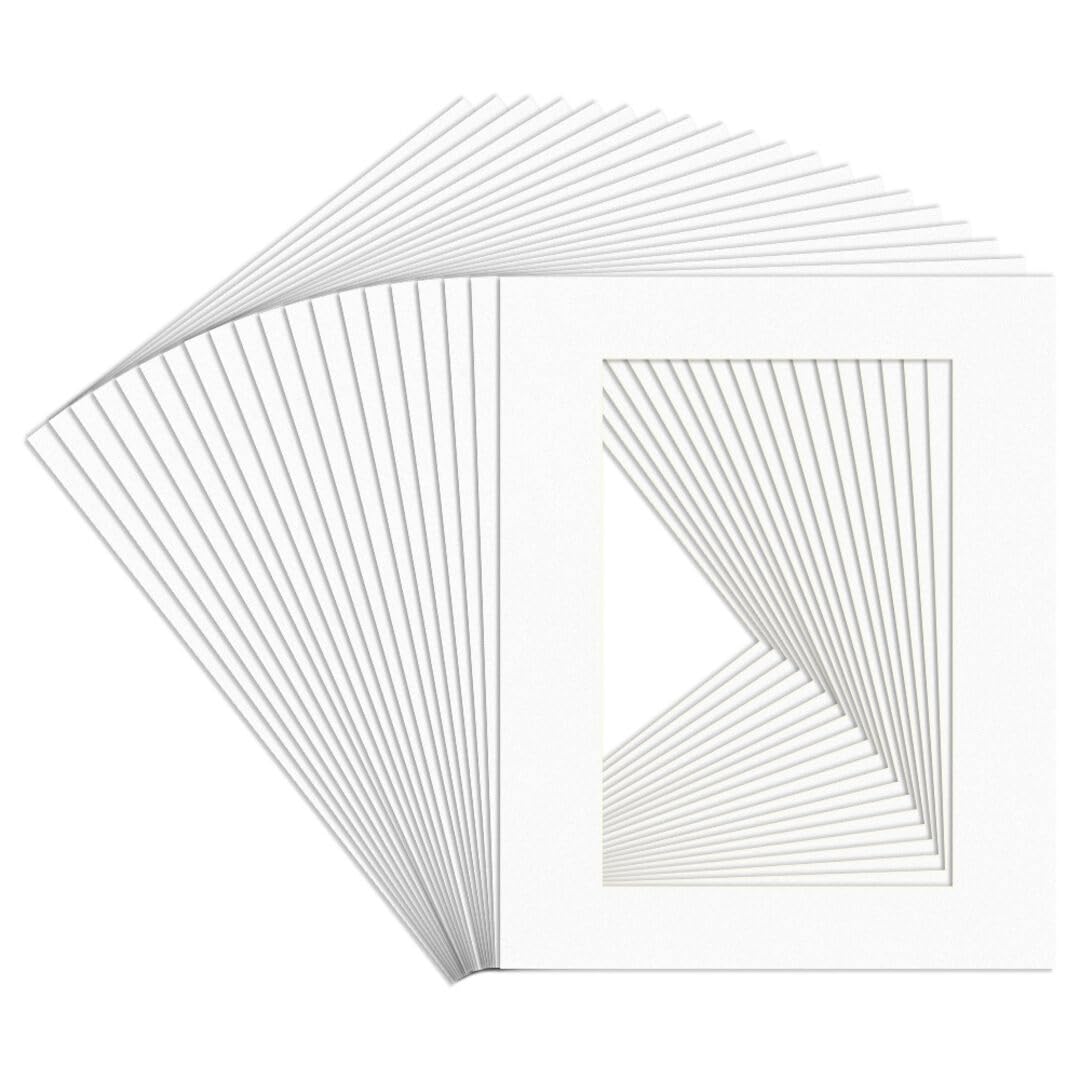 Procut Global 20x16" White Picture Mounts Board to Fit 15x10" Aperture Size - Photo Mount Card Ideal for Prints, Artwork, Crafts & Certificates - Sizes & Colors Available - Pack of 20 — image 1
