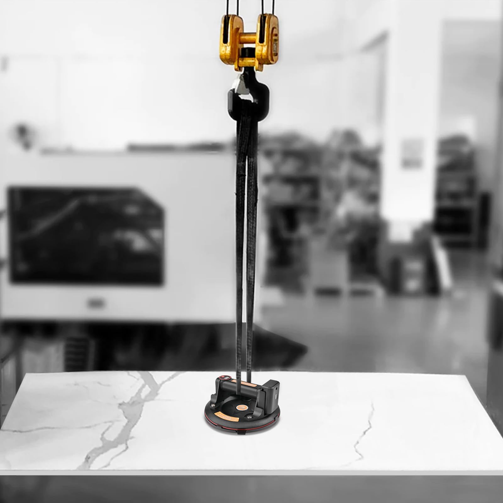 Zestaw 2 podnośników ssących z 4 akumulatorami | do Heavy Duty, elektryczny podnośnik próżniowy 20 cm, udźwig 300 kg, automatyczne odsysanie przyssawek, odkurzacz do szkła, do transportu płytek