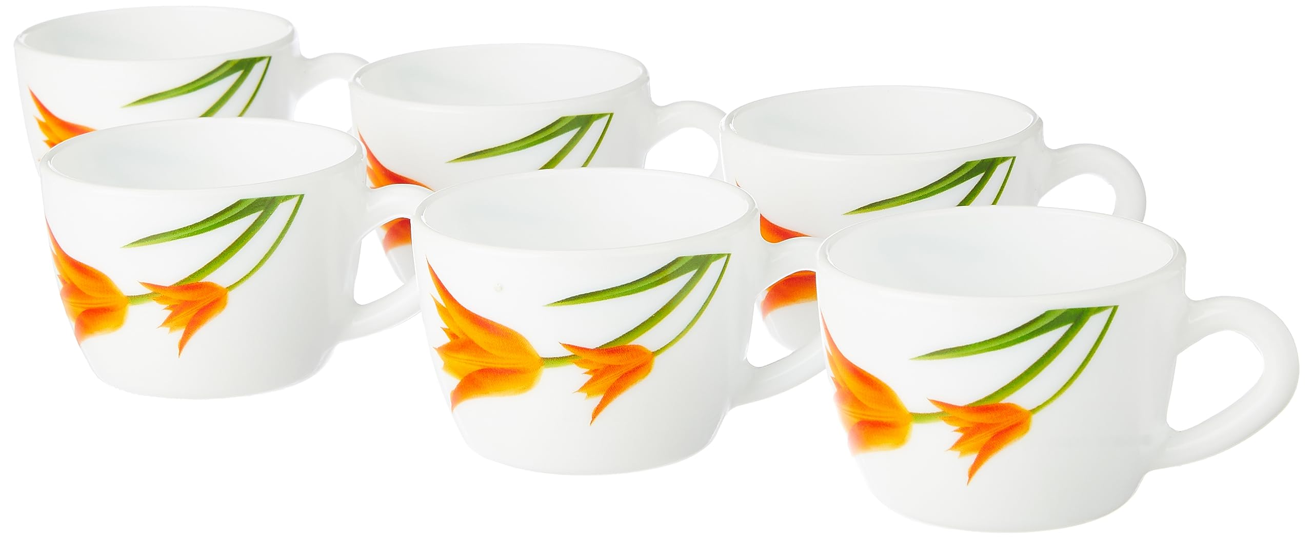 Larah by Borosil Firefly Opalware Cup Set of 6 pcs | Tea/Coffee Cups 145 ml | Microwave & Dishwasher Safe | Bone-Ash Free | Crockery Set Ideal for Daily Use & Gifting, Firefly (B0C89G4GKX) Amazon Price History, Amazon Price Tracker