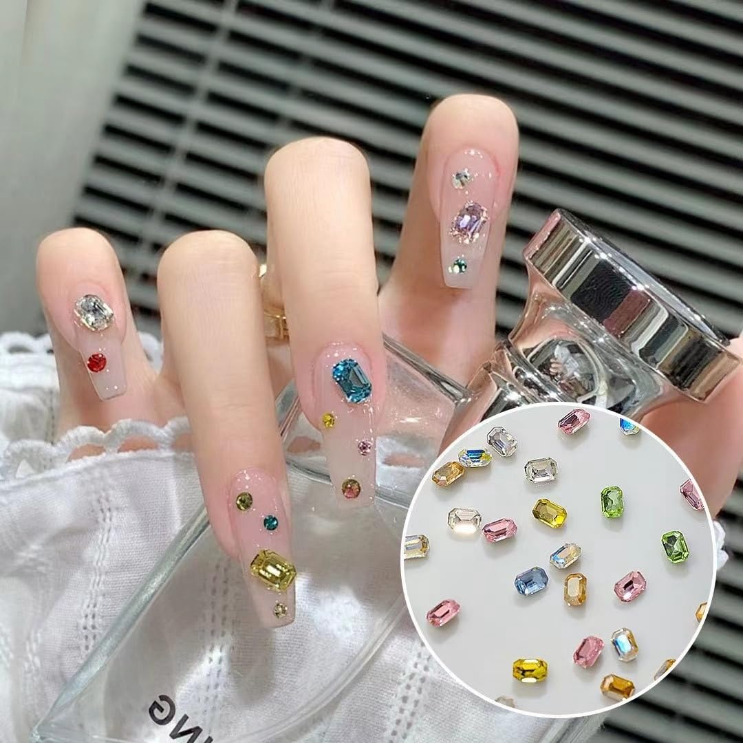 ダイヤモンド加工(ハンドメイド) Amazon.co.jp: カラフルダイヤモンドデコパーツ、30個入り、4