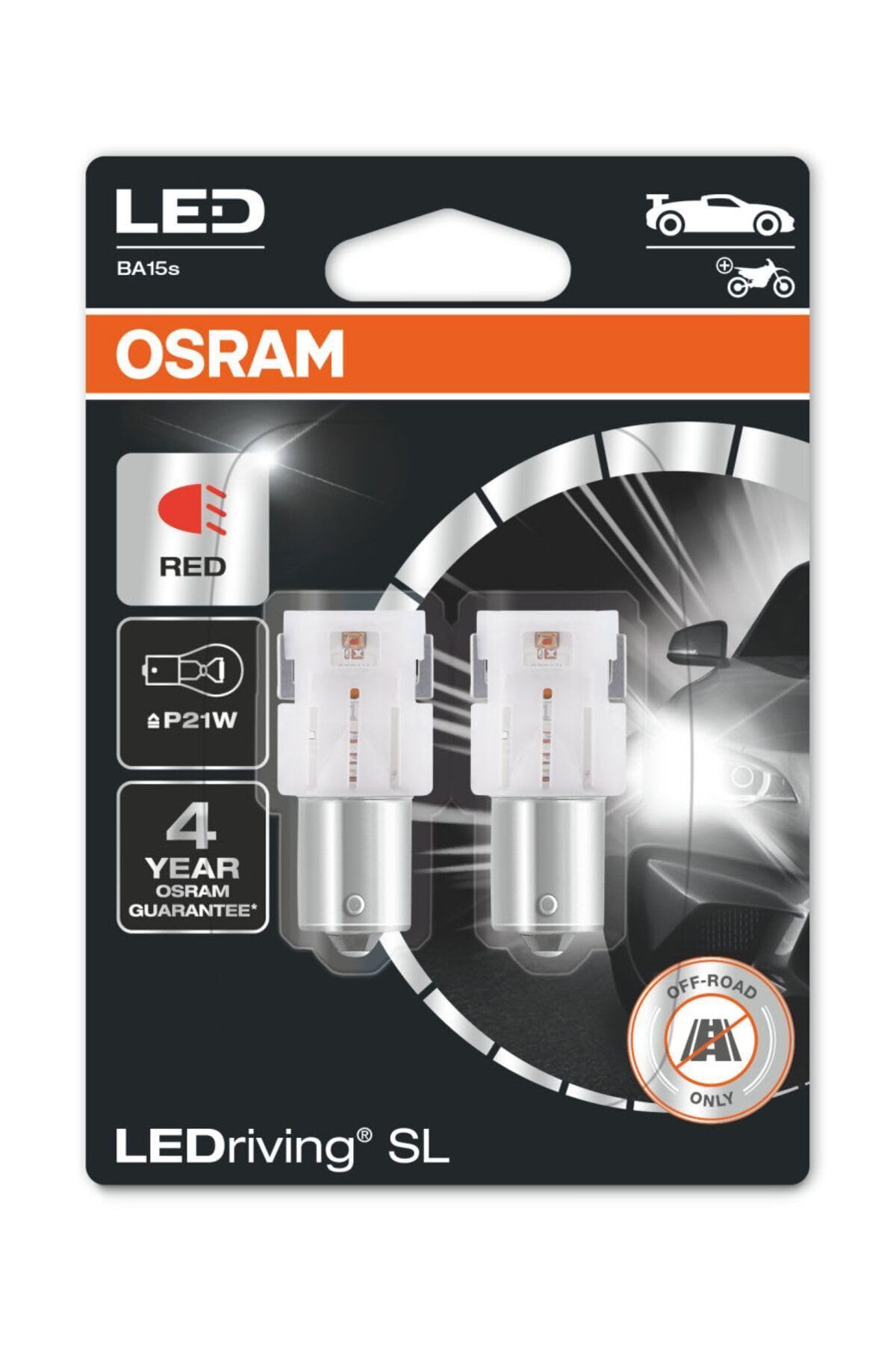 OSRAM LEDriving® SL, ≜ P27 / 7W, blanco 6000K, lámparas de señalización LED, solo uso todoterreno, no ECE, blister doble — view 9