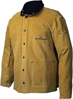Caiman 30-inch Boarhide Welding Coat/Jacket, Kevlar, Vented, Corduroy Lined Collar, Gold, X-Large (3030-6)