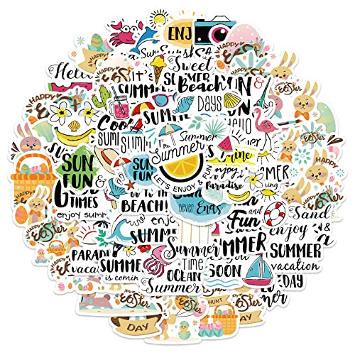 56枚入り ホリデー ナチュラル カートゥーン グラフィティ ステッカー 防水 手帳 ノートPC ギター スーツケース スマホ タブレット