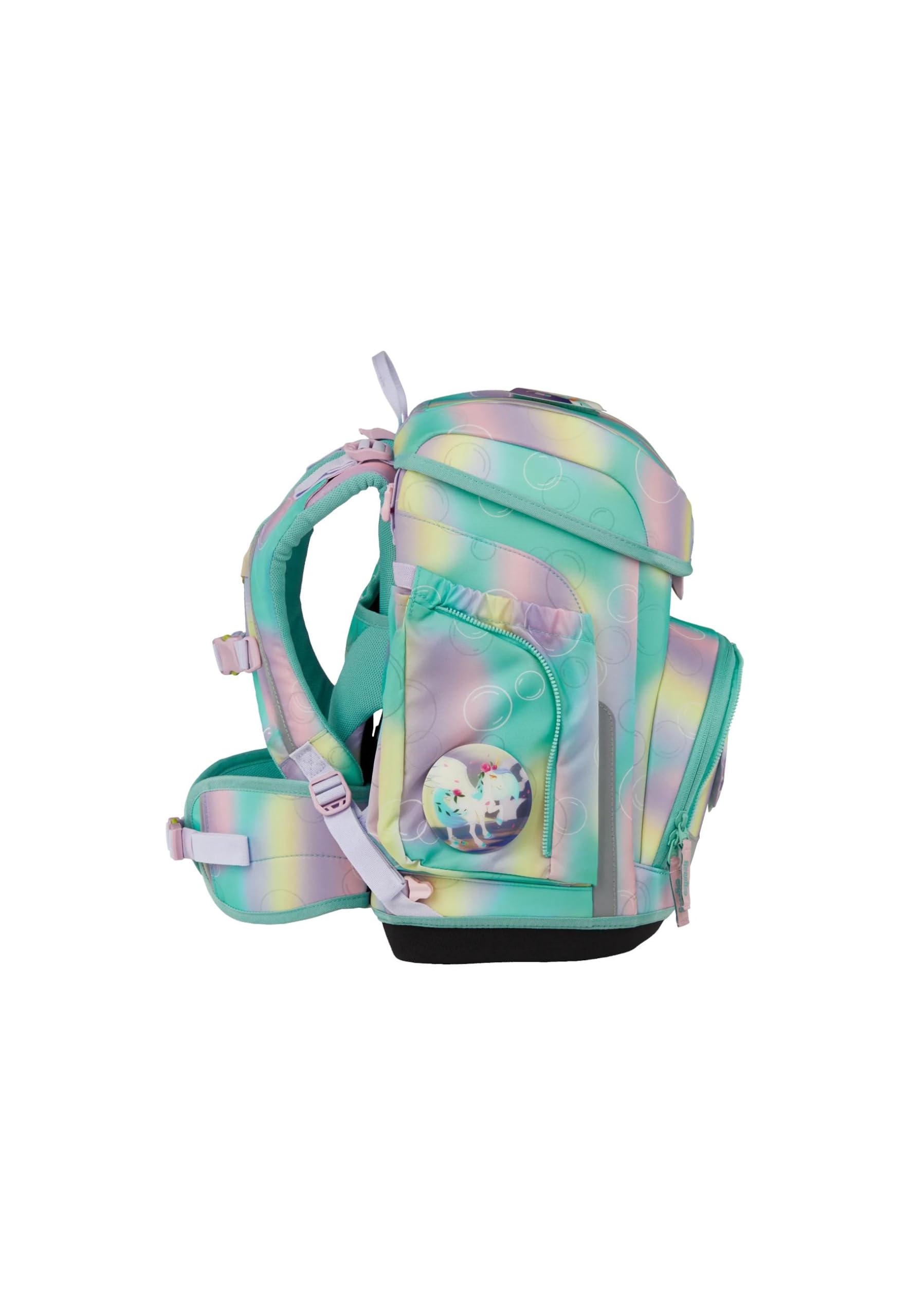 ergobag Schulranzen-Set cubo Bundle Set ZauBärwelt - Mint | Ergonomischer Schulrucksack Klassisch, 6-teilig, für die 1. Klasse Grundschule, ideal für den Schulstart
