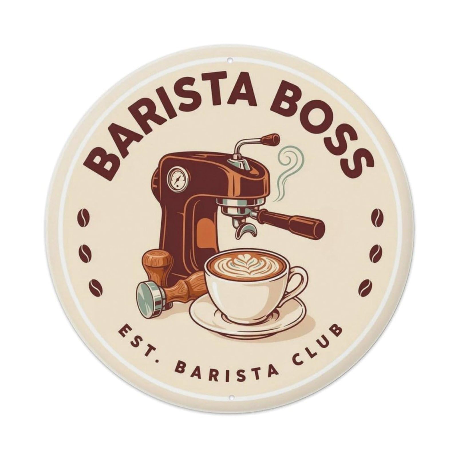 Barista Boss Metal Tin Sign Plaque