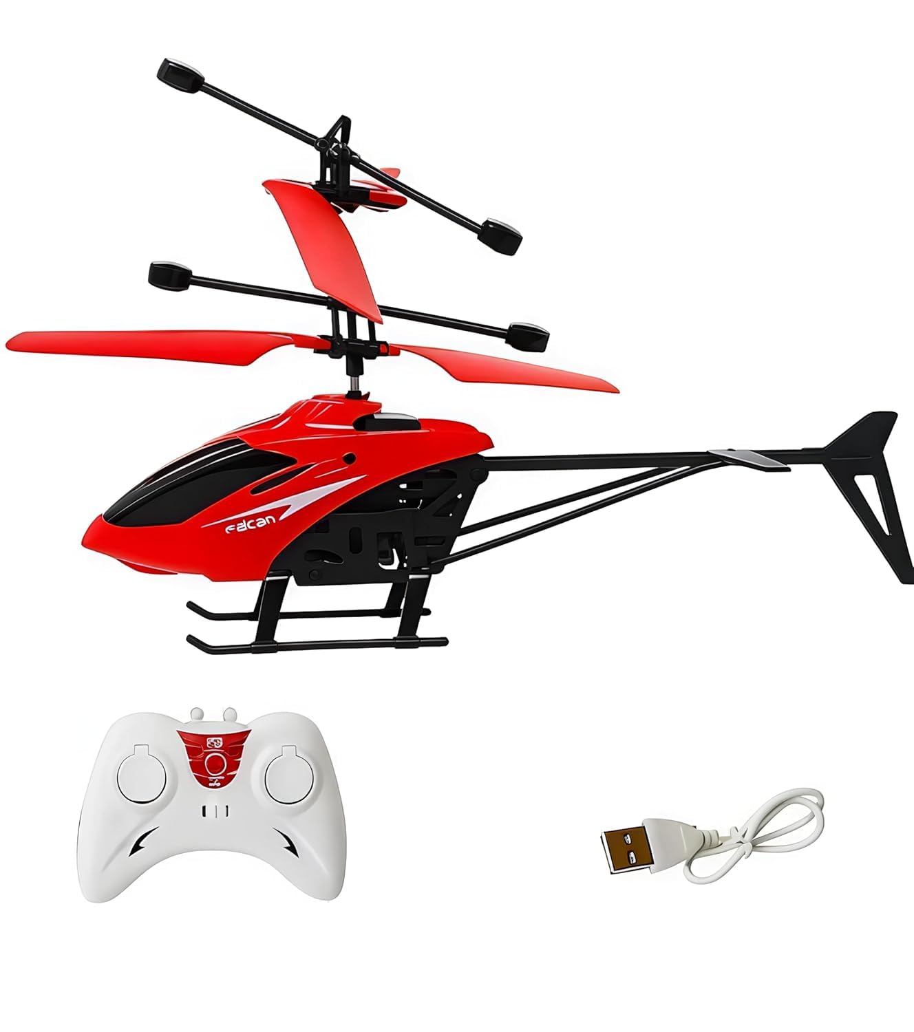 Helicopter with Radio Remote Control and Hand Sensor Charging Helicopter 2 in 1 Toys with 3D Light Toys for Boys Kids (Indoor & Outdoor Flying)(Multicolour)-image-36