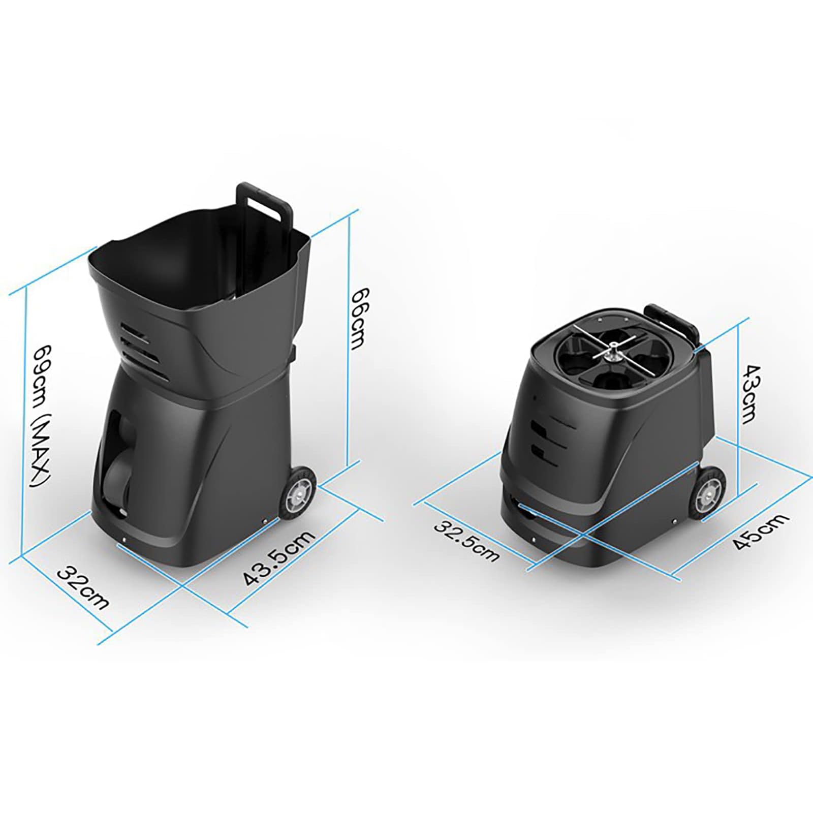 Máquina automática de entrenamiento de tenis, control remoto y control de aplicación, capacidad de 100 pelotas, frecuencia de servicio 1.8-8.8s para entrenamiento y práctica
