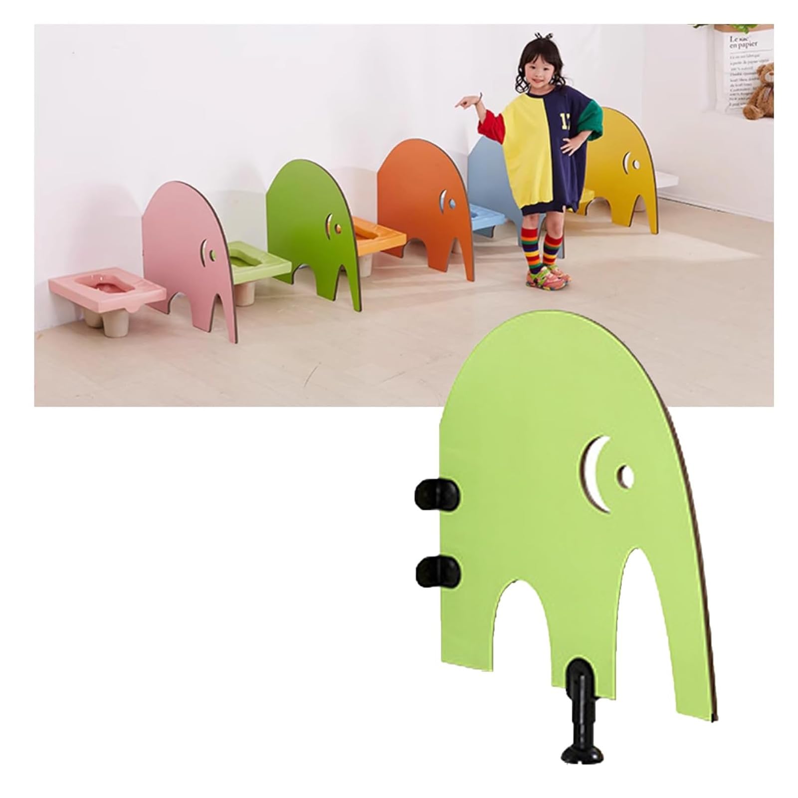 GTHTUHFD Urinal Partition Screen - Wall-Mounted Toilet Privacy Divider For Restrooms, Shopping Malls, Schools, And Public Toilets,Green-60 * 80cm