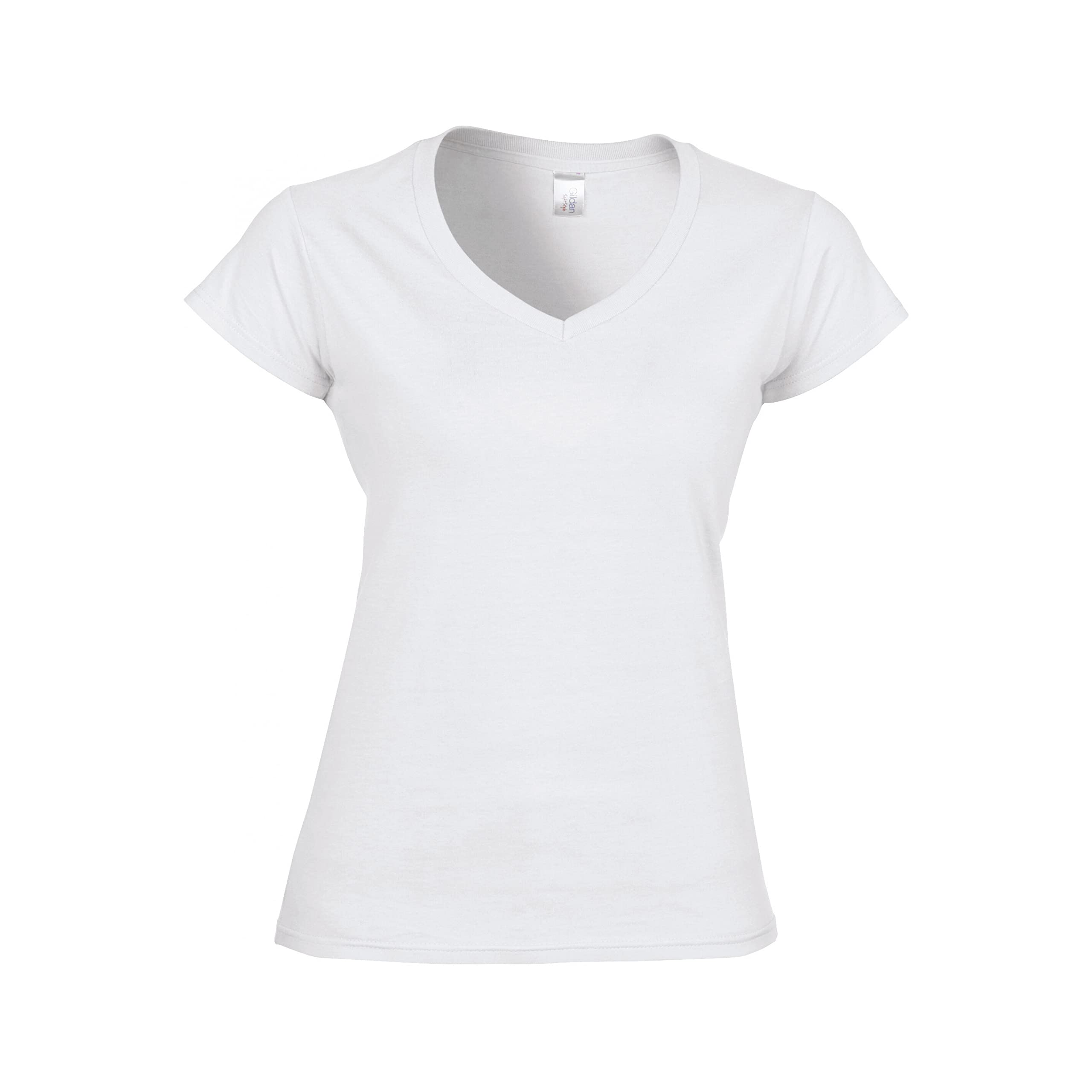 Gildan Women's White Softstyle® ' V-Neck T-Shirt Brand