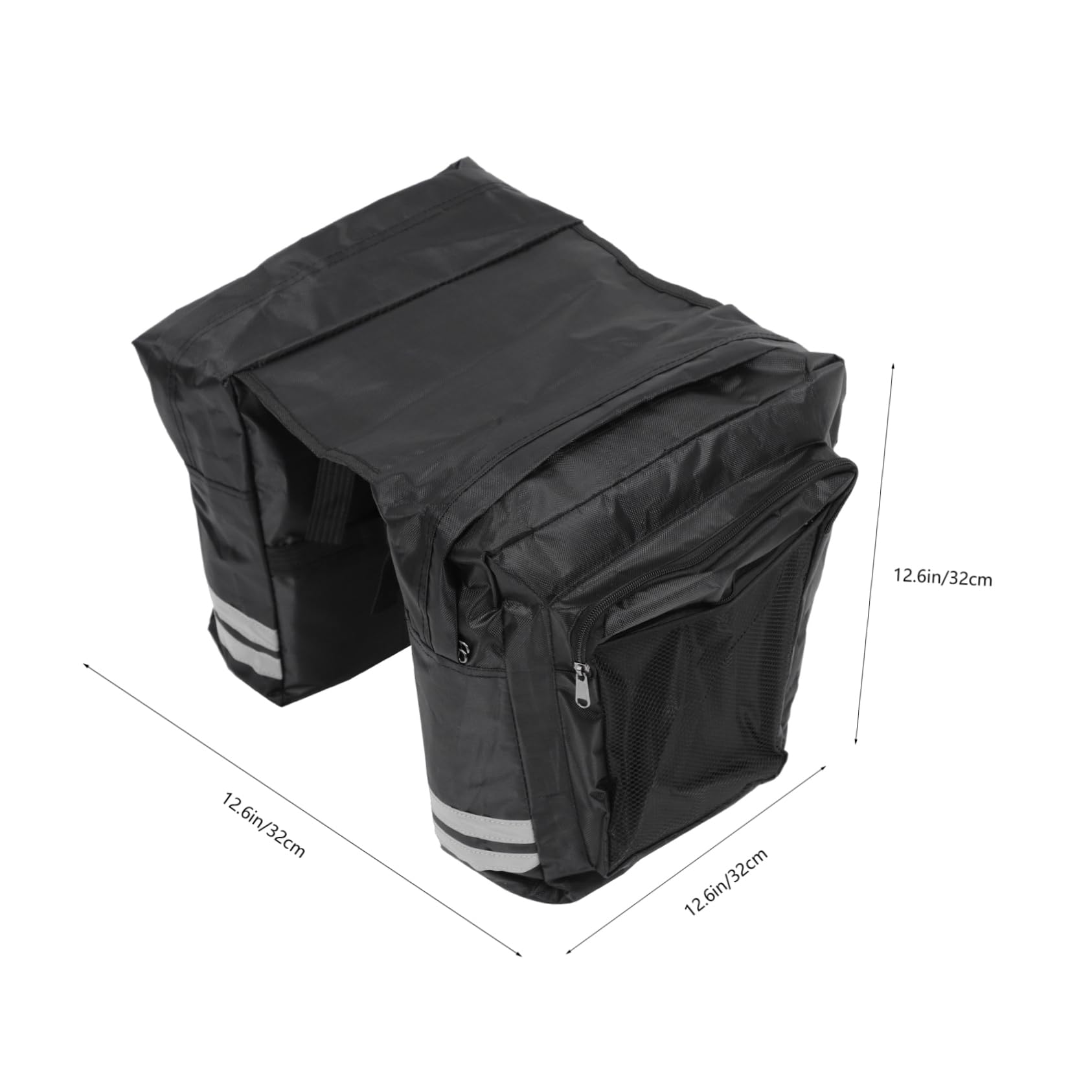 TOYANDONA Borsa Posteriore per Portapacchi Bici, Capiente, Pvc, Nero