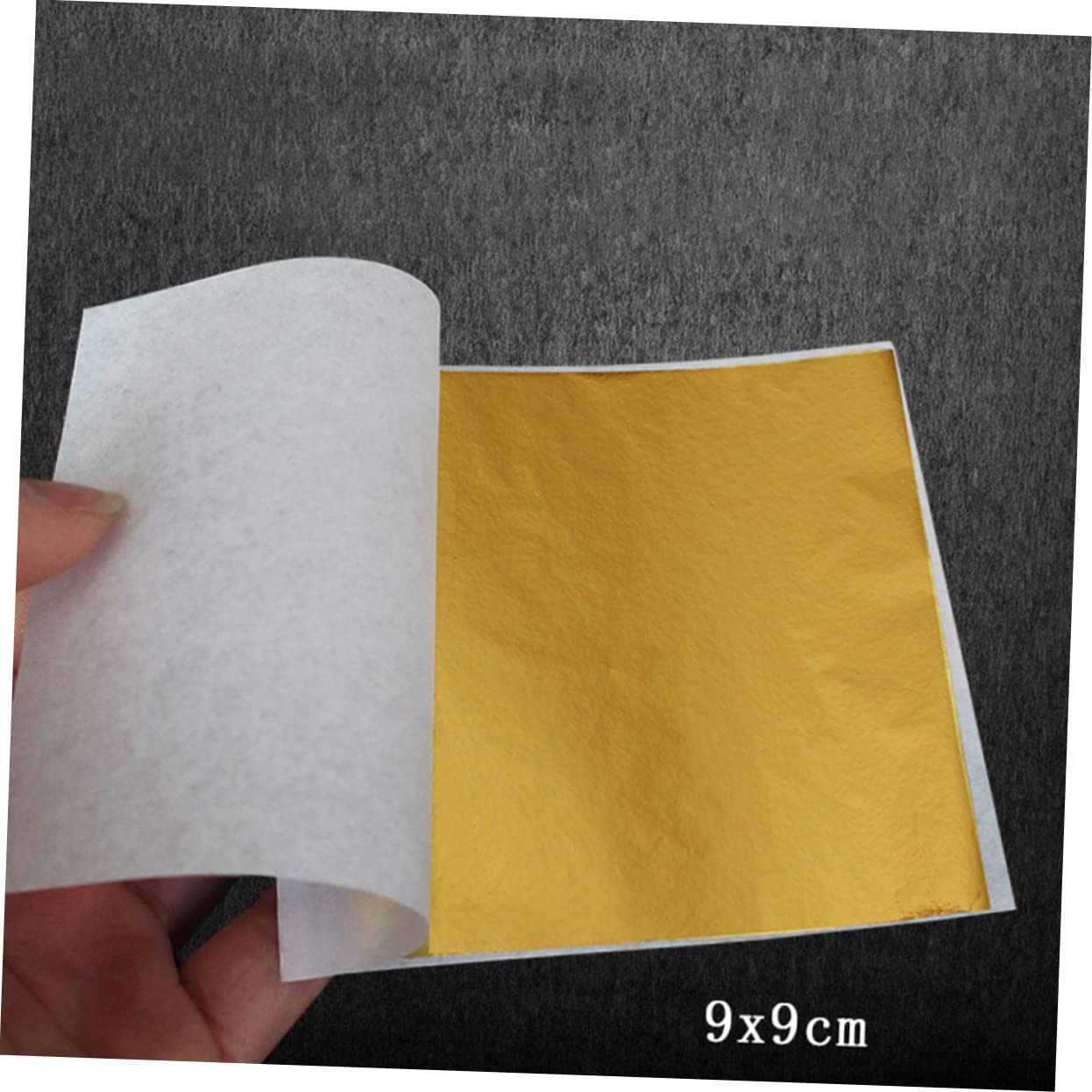 KONTONTY Gold Foil Sheets for Crafts 200 Sheets Delicate for Manicure Gilding Art Decor