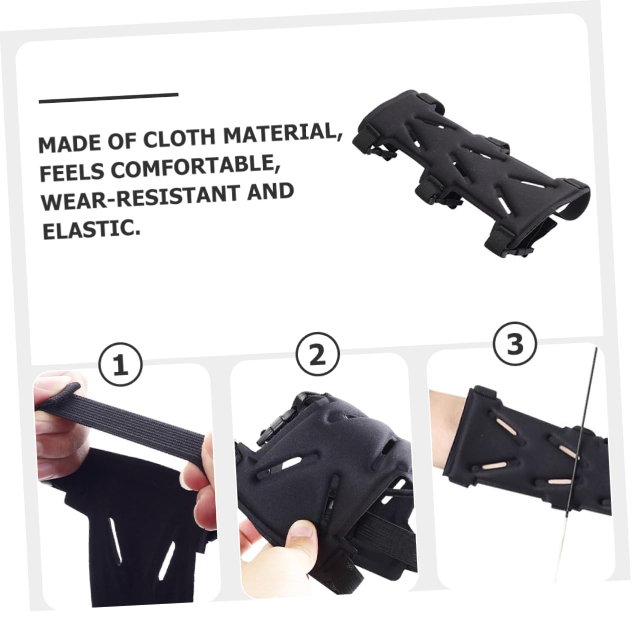SUPVOX Elastic Arm Guard Cuff Breathable Arm Brace for Bow Shooting for Right or Left Hand