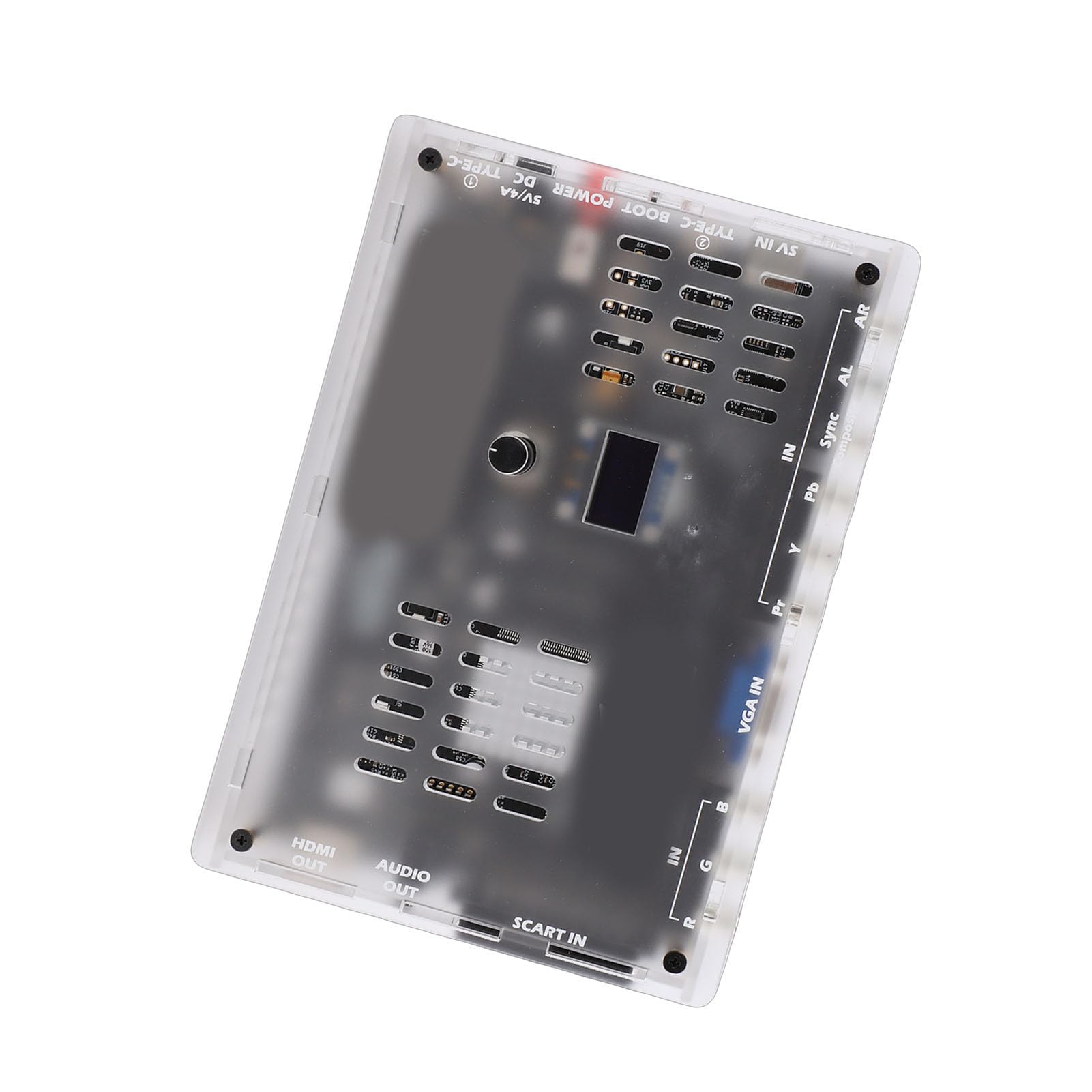 SUNGOOYUE GBSC Convertidor de Vídeo Acrílico RGBS VGA Scart YPbPr a VGA HD Convertidor de Interfaz Multimedia con Reloj Estable Si5351 para Consolas de Juegos Retro para