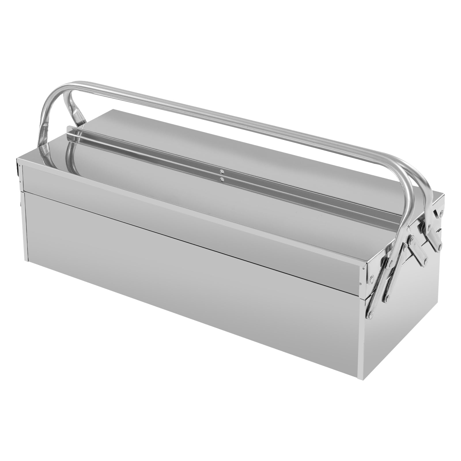 Organizador de herramientas multifunción de 2 capas, organizador de herramientas, caja de herramientas con cerradura, caja de herramientas profesional para piezas pequeñas y herramientas, 53,5 x 20 x
