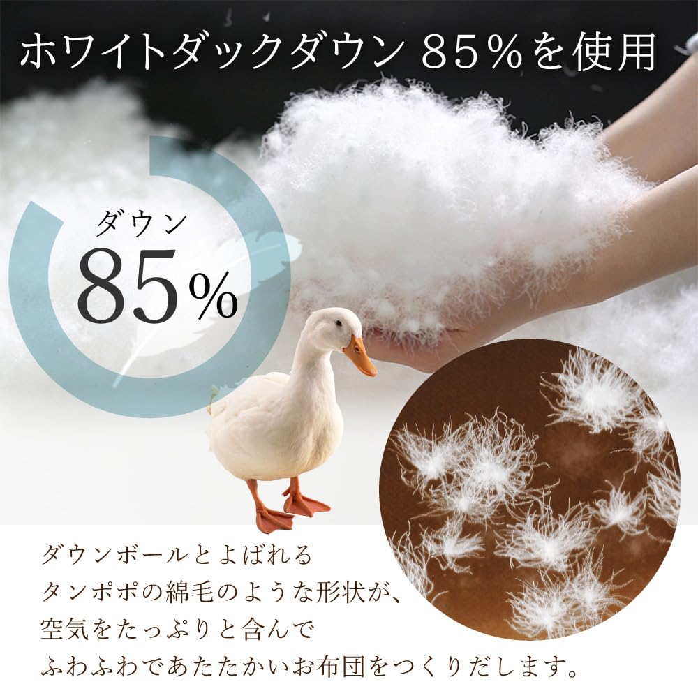 Amazon｜丸八真綿 洗える ダウンケット ハンガリー産 ダウン85