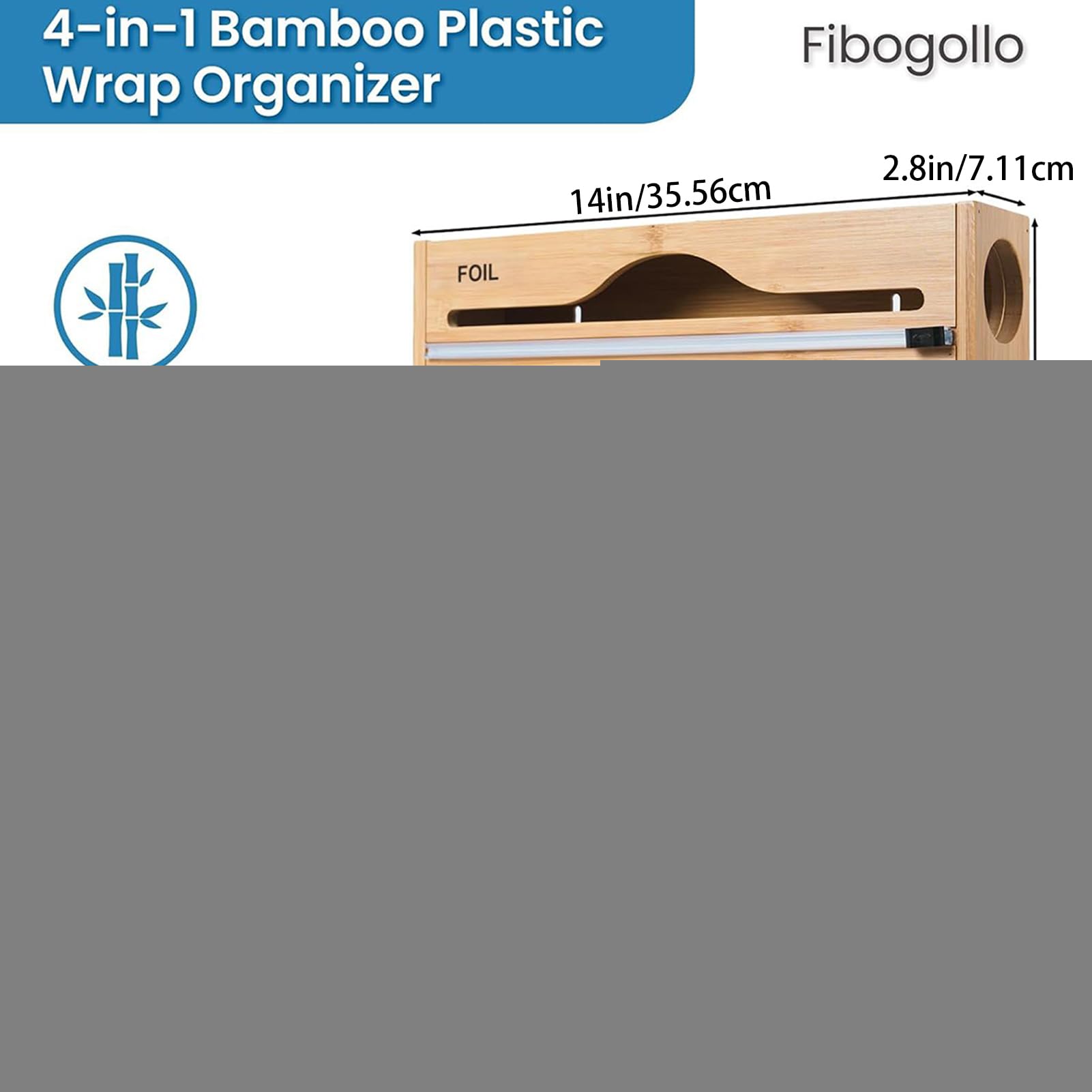 Küchenrollenhalter – Organizer für Aluminiumblätter und geöltes Papier – Behälter, Organizer, wiederverwendbar, platzsparend, für Küche, Haus, Wand, Spender