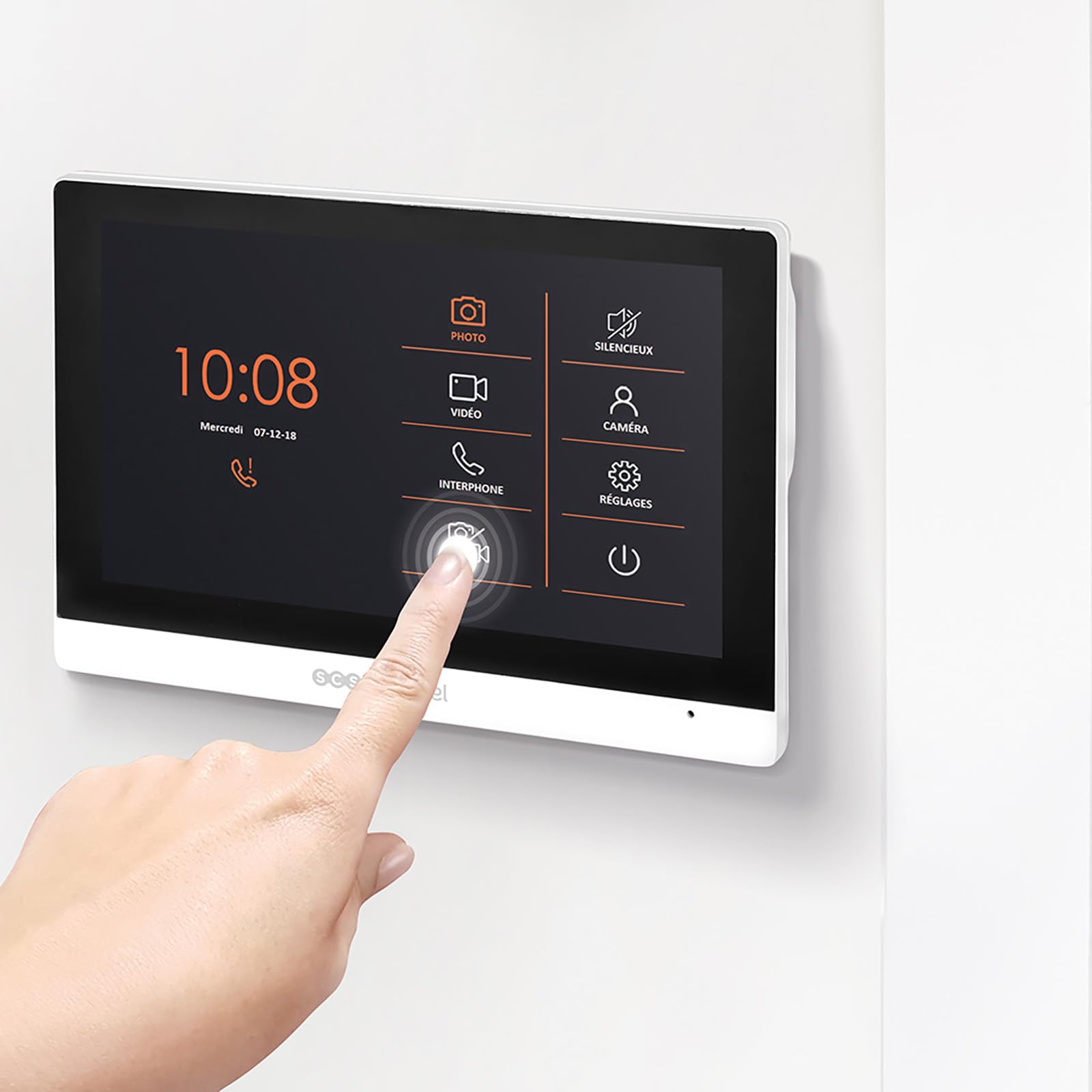 SCS SENTINEL - VisioDoor 4.3+ - Interphone video filaire avec moniteur extra plat tactile 4,3