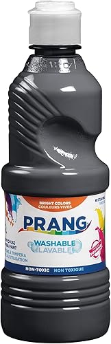 Prang - Pintura témpera lavable, botella de 473 ml, Negro