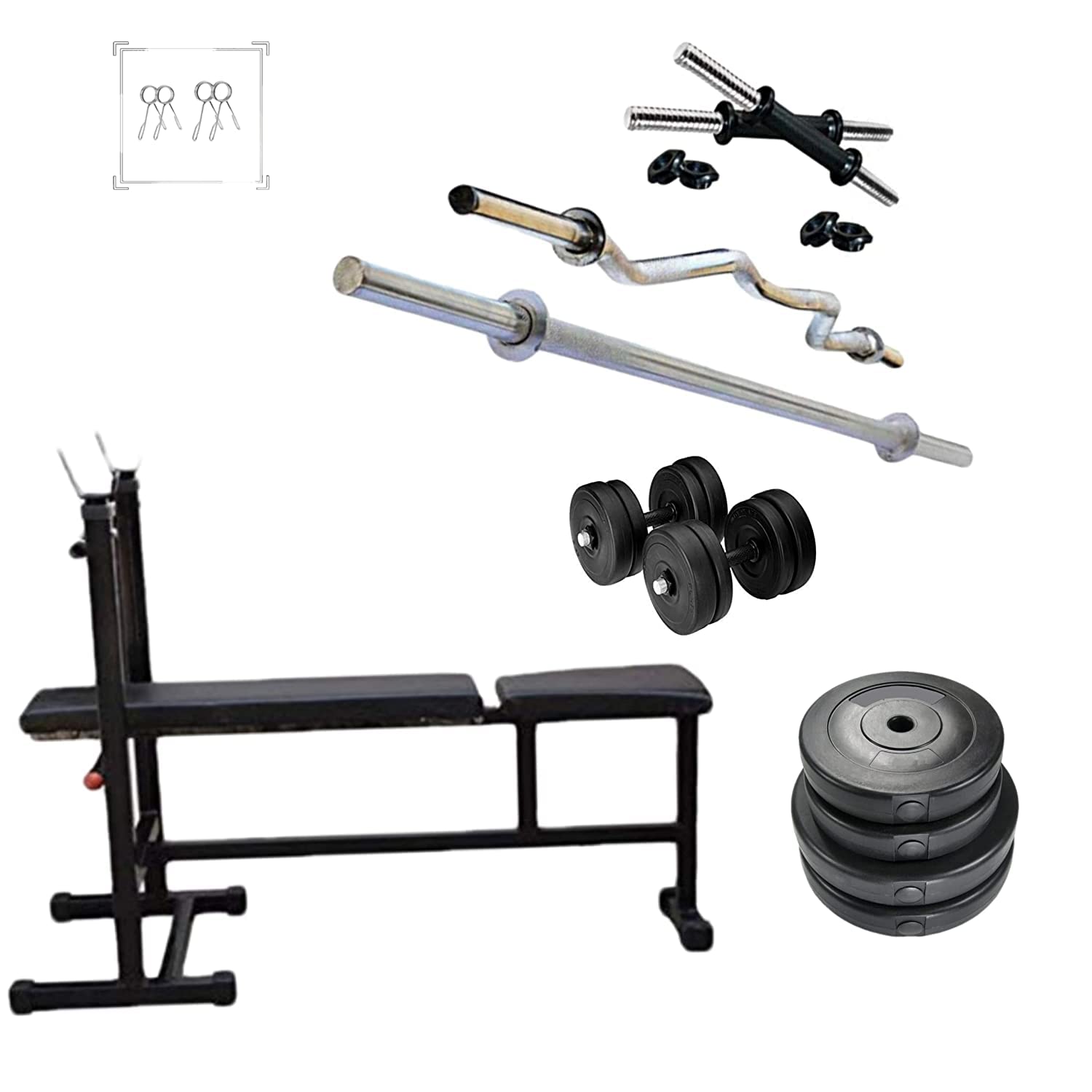 SAFECO FITNESS 3 in 1 Gym Bench with 20 Kg PVC Weight Multipurpose Gym Bench for Home Gym Exercise and Workout Equipment Fitness Equipment for Home-image-25
