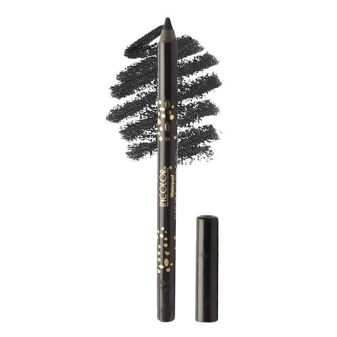 INCOLOR Long Lasting Waterproof Smudge Proof Glide Gel Eye Pencil/Kajal for Women, Rich Black Color, 1.2 Gram-picture-46