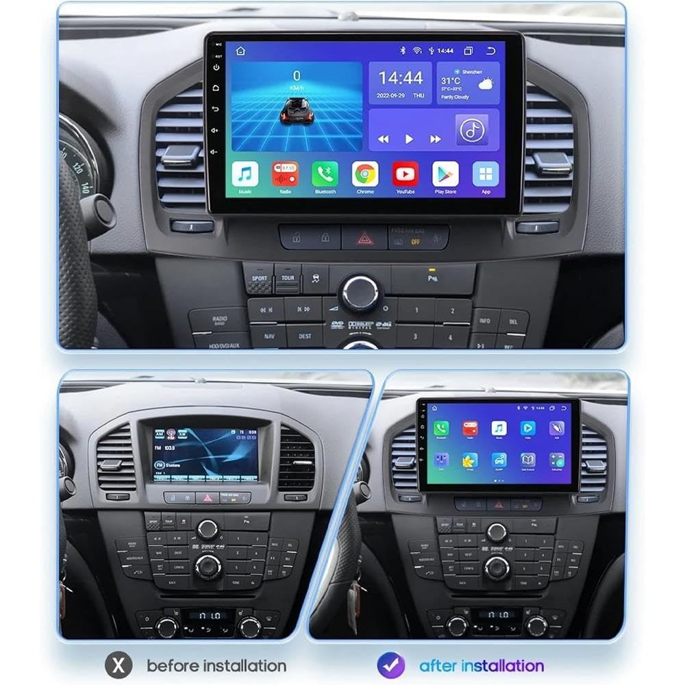 Car Radio dla Opel Insignia 2009-2017 9 Inch Android 15 In-Cell Touch Scree Car Player Fm Bluetooth Gps Wifi Dla, 4 Core 4G+64G