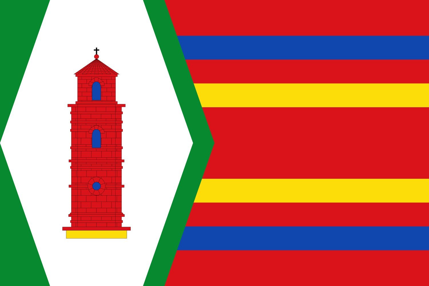 Drapeau Campillo de Aragón grand format anti-décoloration pour mât exposé