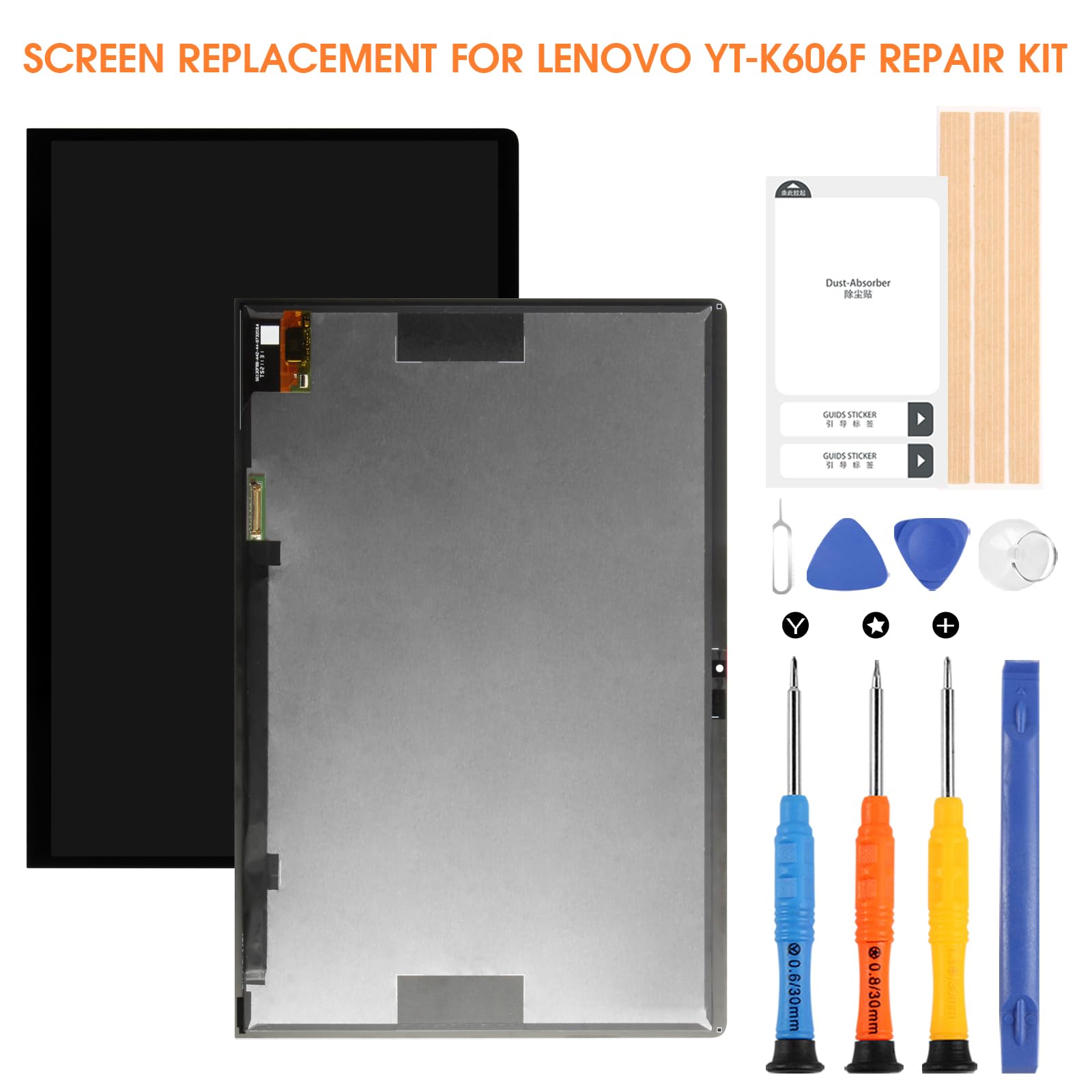 Écran LCD pour Lenovo Yoga Pad Pro 2021 / Tab 13 YT-K606F YT-K606M 13" Réparation Noir