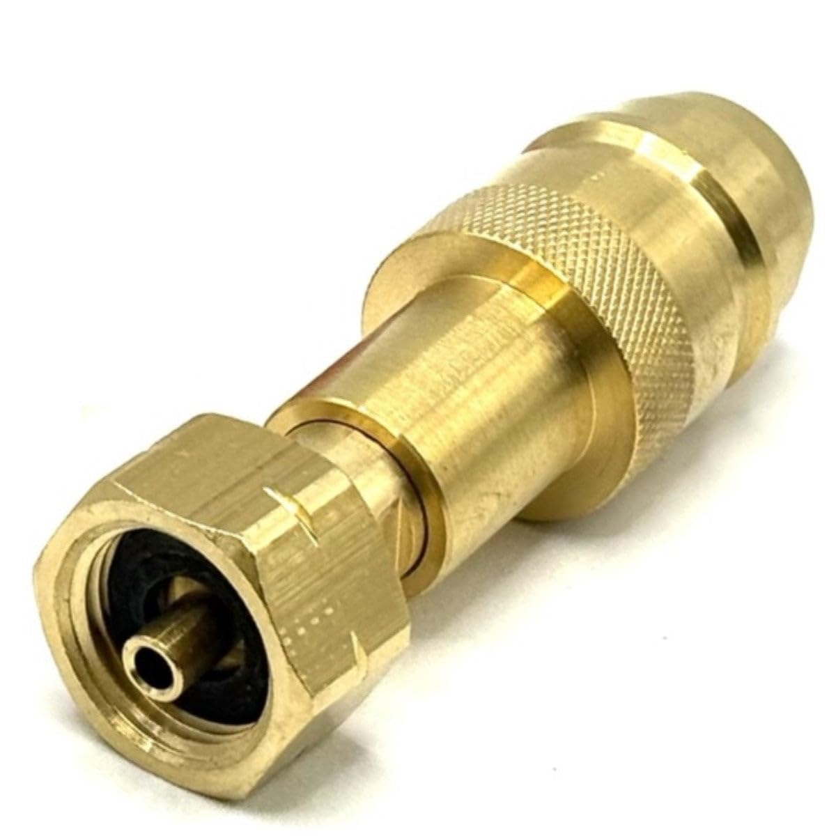 LPG GPL M22 Adaptador de botella de gas - Conector de recarga europeo Euronozzle con bolsa para estaciones de GLP españolas y portuguesas