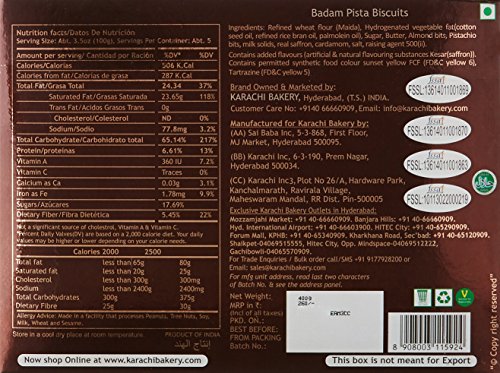 Image of Karachi Bakery Cashew Biscuits, 400g + Karachi Bakery Badam Pista Biscuits, 400g