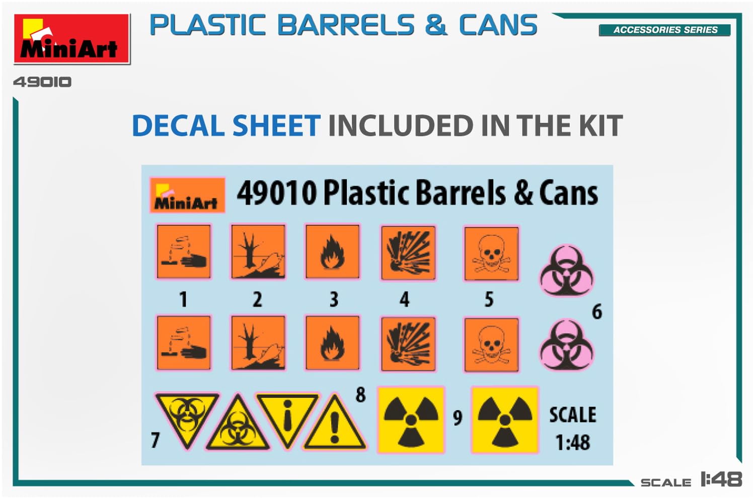 MiniArt Sprue Brothers 1:48 Plastic Barrels & Cans, MIA49010