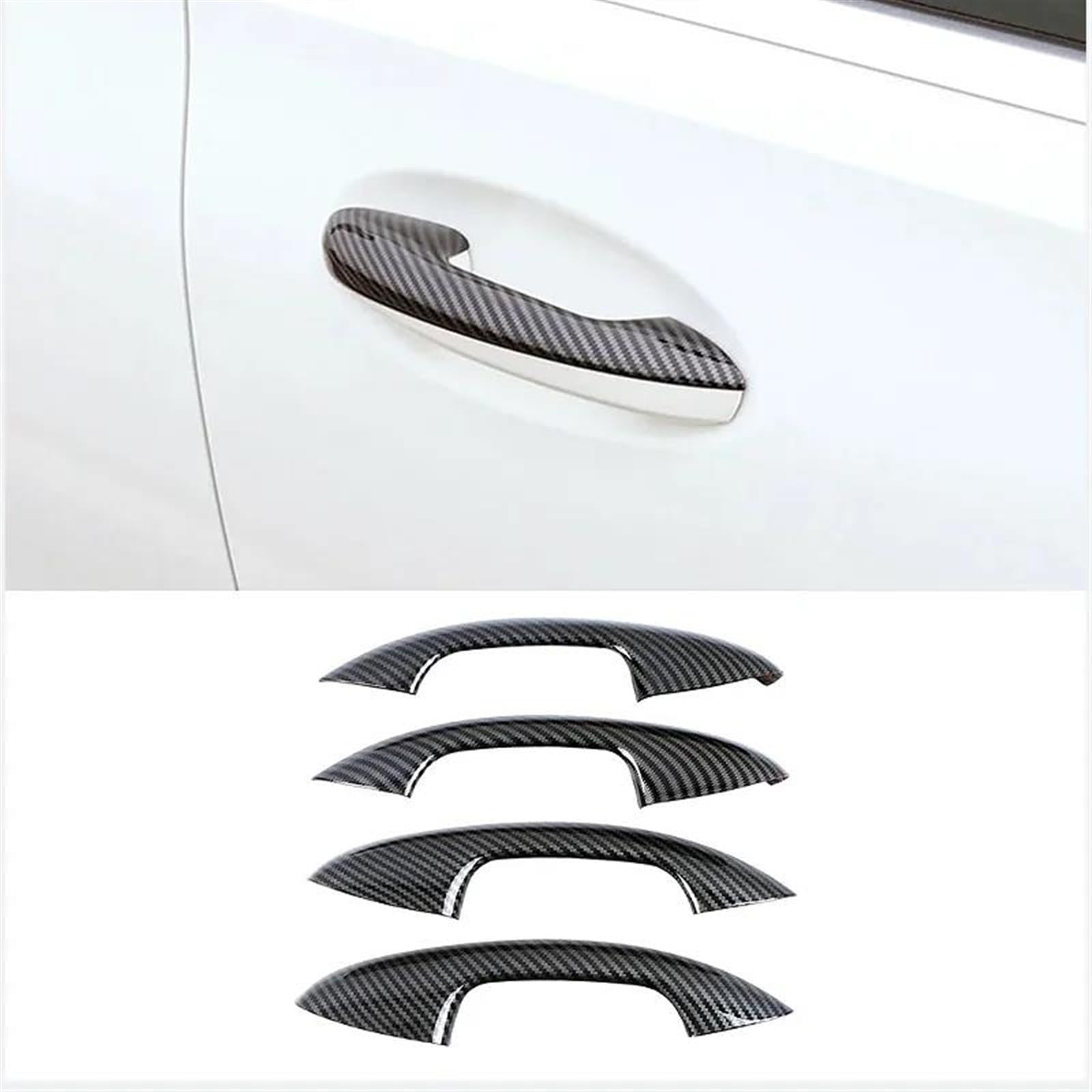 NOHEEU Auto Parts Exterior Door Handle Covers Styling Stickers Decorative for Benz GLC-Class C-Class 2023 2024(Style 3)