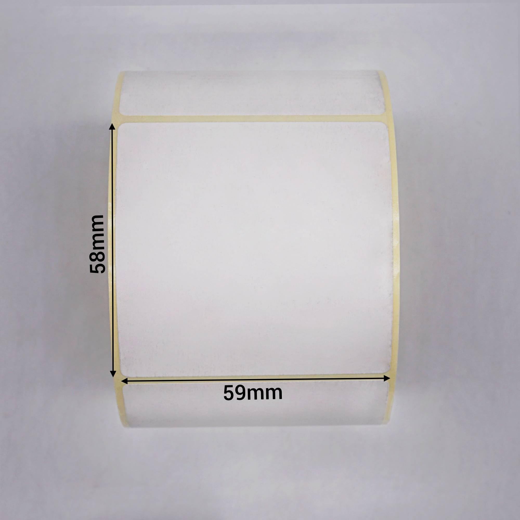 SKIR'CO Etichette termiche dirette 58 x 59 mm, adesivi permanenti per stampanti termiche, 2500 pezzi
