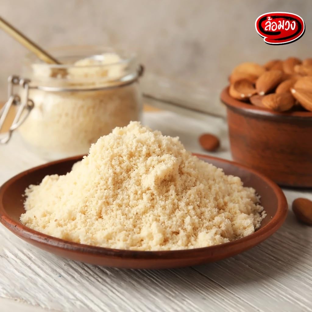 ล้อมวง Finely Sifted Almond Flour – Blanched Almond Meal for Keto and Low-Carb Baking – Gluten-Free Flour Substitute for Macarons, Cakes, and Breads (500g)