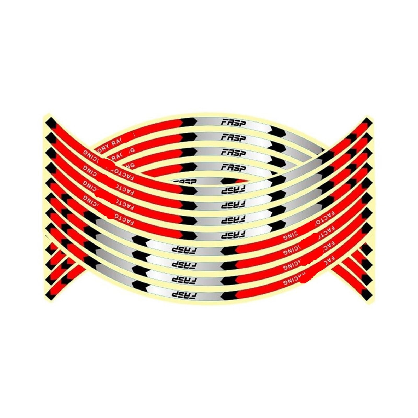 Hub Decals Rim Tape Bicycle Decals Motorcycle Wheel Stickers Reflective Rim Car Stripe Tape(Red)