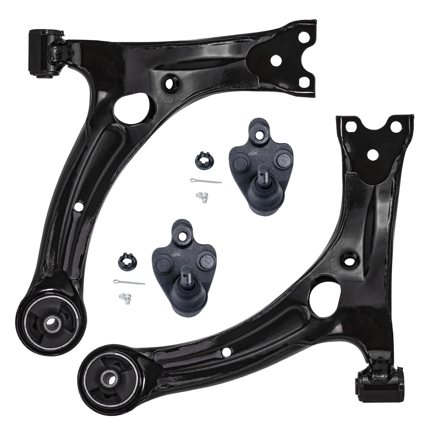 Photo 1 of Detroit Axle - 4pc Front End Control Arm Kit for 2003-2008 Pontiac Vibe, 2003-2013 Toyota Matrix, 2009-2013 Corolla, 2 Lower Control Arms 2 Lower Ball Joints Replacement