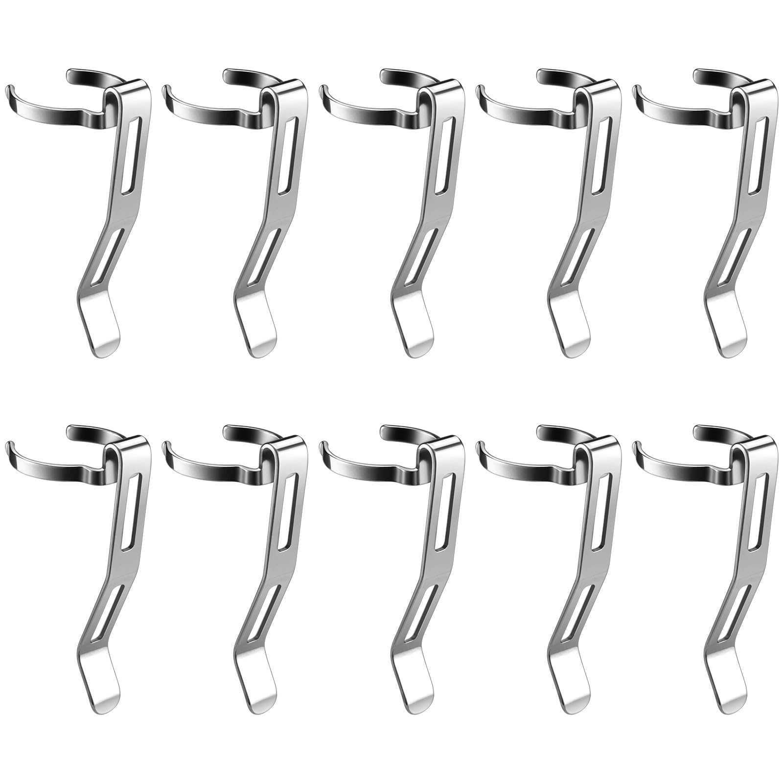 LIGHTFE 10-Pack Flashlight Stainless Steel Pen Clip, Convenient to Carry (B206X10)